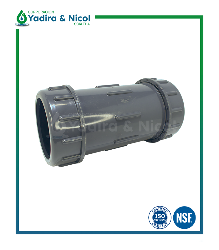 ACOPLE GRIS A PRESIÓN PVC SCH-80 ERA