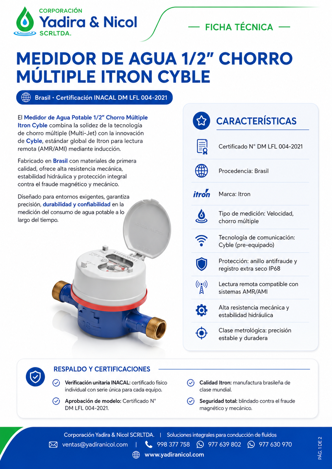 MEDIDOR 1/2″ CHORRO MULTIPLE FLODIS