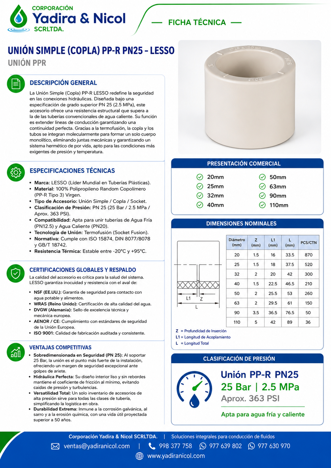 UNIÓN SIMPLE PPR LESSO