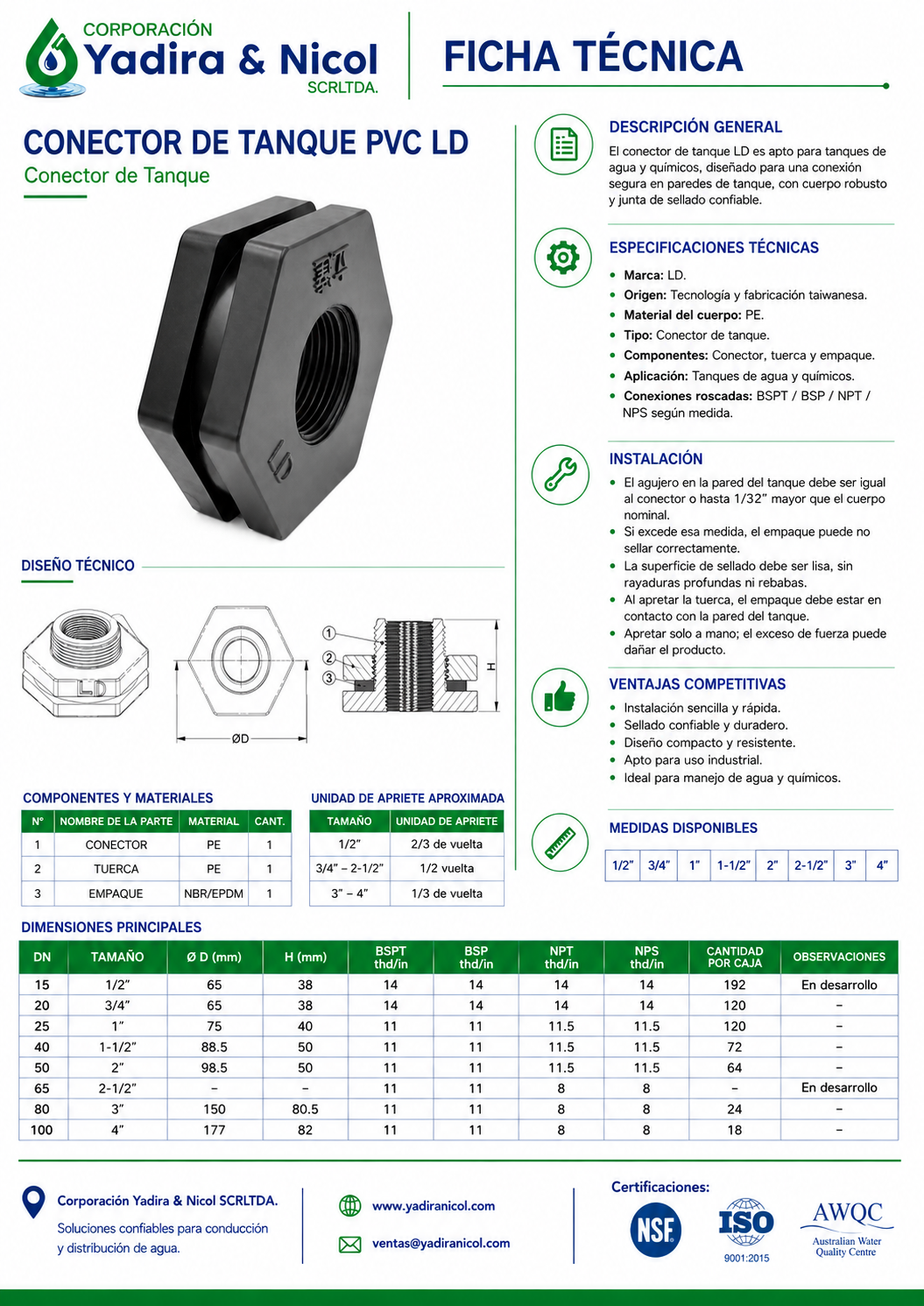 CONTRATUERCA LIVIANA PARA TANQUE EPDM LD