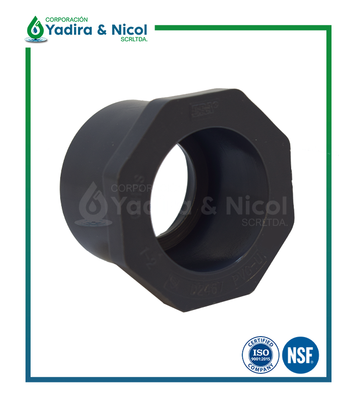 REDUCCIÓN BUGEN A PRESIÓN PVC SCH-80 ERA