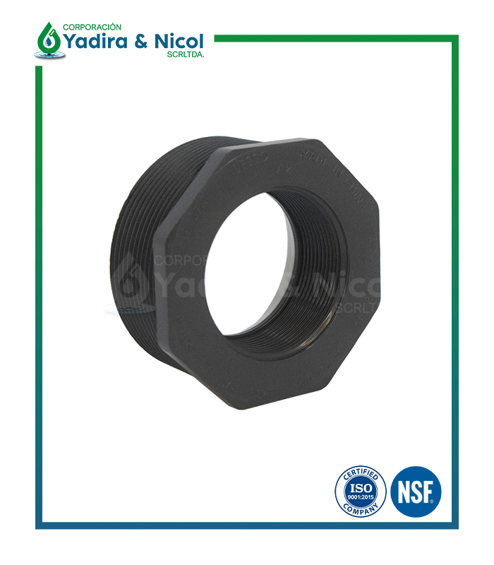 REDUCCIÓN BUSHING CON ROSCA PVC SCH-80 LESSO