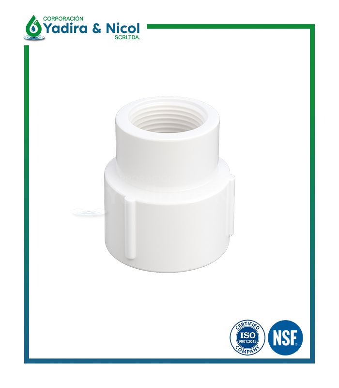 REDUCCIÓN CAMPANA BLANCO CON ROSCA PVC ERA