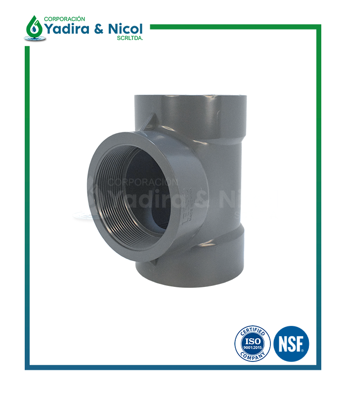 TEE CON ROSCA PVC SCH-80 LESSO