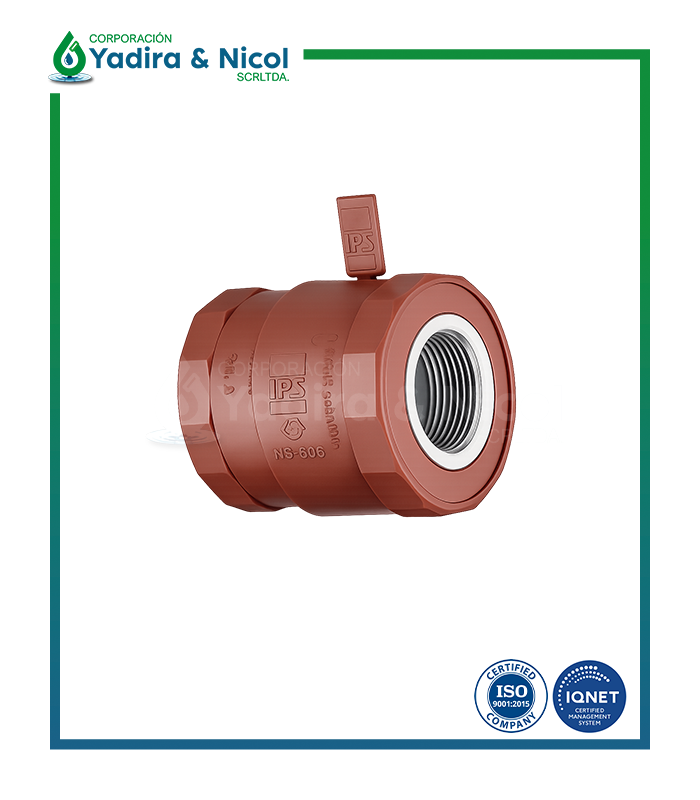 UNIÓN SIMPLE CON ROSCA HIDRO CON INSERTO DE METAL PPH IPS