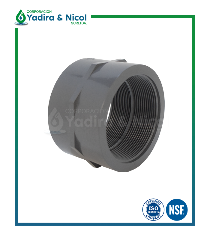 UNIÓN SIMPLE CON ROSCA PVC SCH-80 LESSO