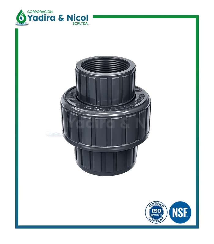 UNIÓN UNIVERSAL CON ROSCA PVC LD