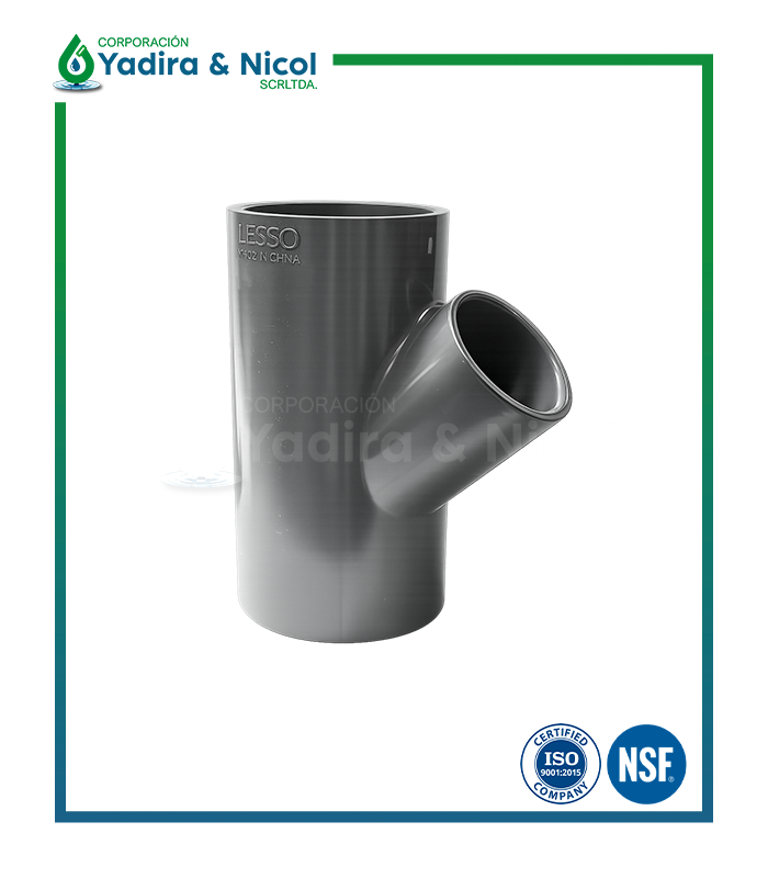 YEE CON REDUCCIÓN A PRESIÓN PVC SCH-80 LESSO